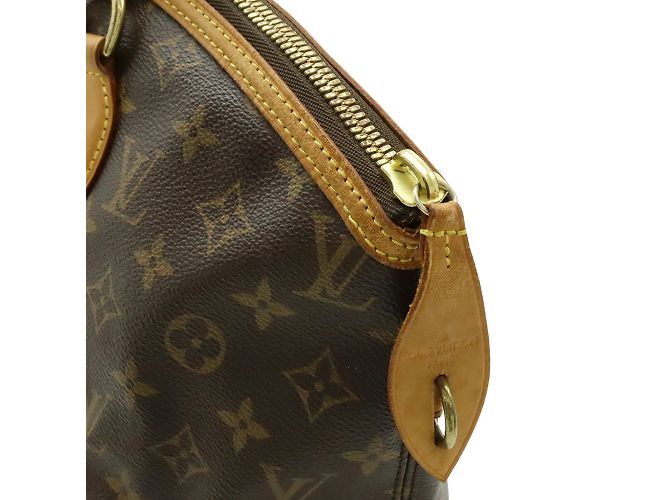 Louis Vuitton Monogram Lockit horizontale Handtasche Braun Weiß Monogramm - Ansicht 6