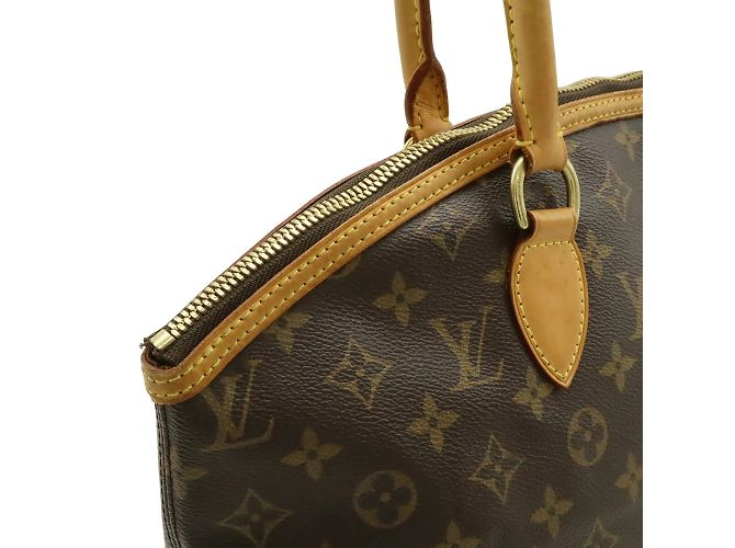 Louis Vuitton Monogram Lockit horizontale Handtasche Braun Weiß Monogramm - Ansicht 8