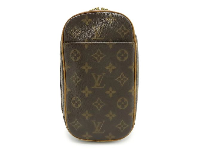 Borsa Pochette Ganju Monogram Louis Vuitton Marrone Nero Monogramma - vista 2