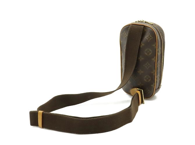 Borsa Pochette Ganju Monogram Louis Vuitton Marrone Nero Monogramma - vista 3