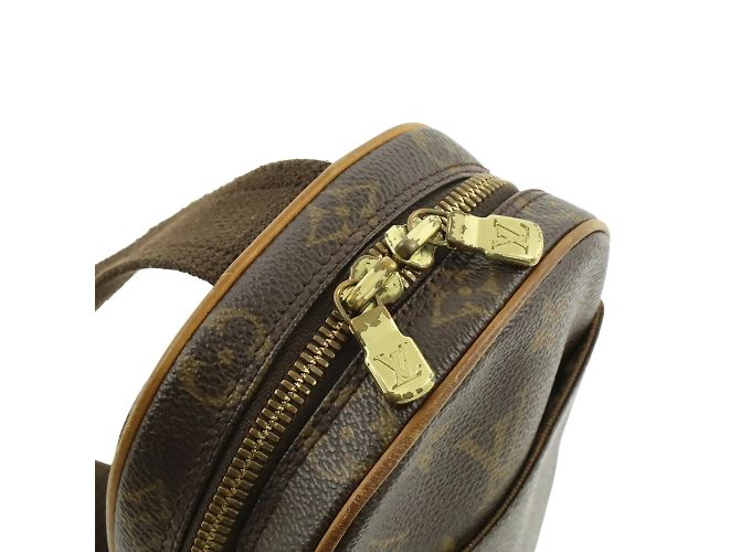 Borsa Pochette Ganju Monogram Louis Vuitton Marrone Nero Monogramma - vista 5