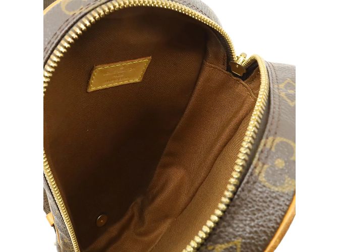 Borsa Pochette Ganju Monogram Louis Vuitton Marrone Nero Monogramma - vista 6