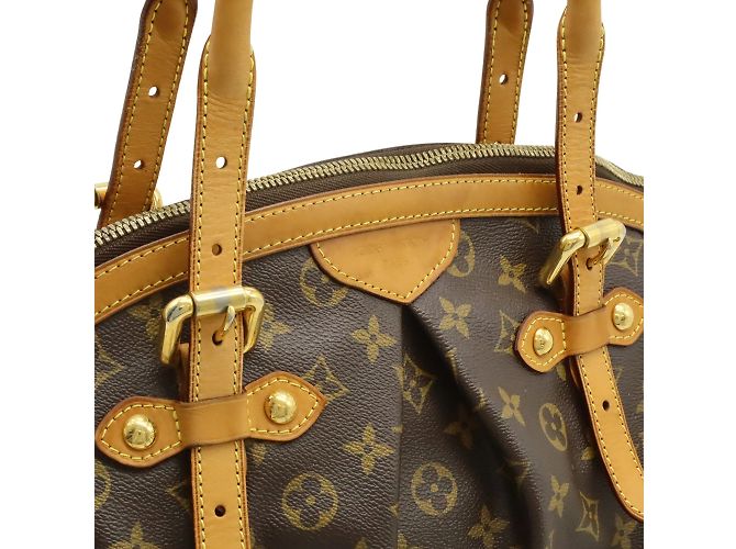 Borsa Tote Louis Vuitton Monogram Tivoli GM Marrone Nero Monogramma - vista 9