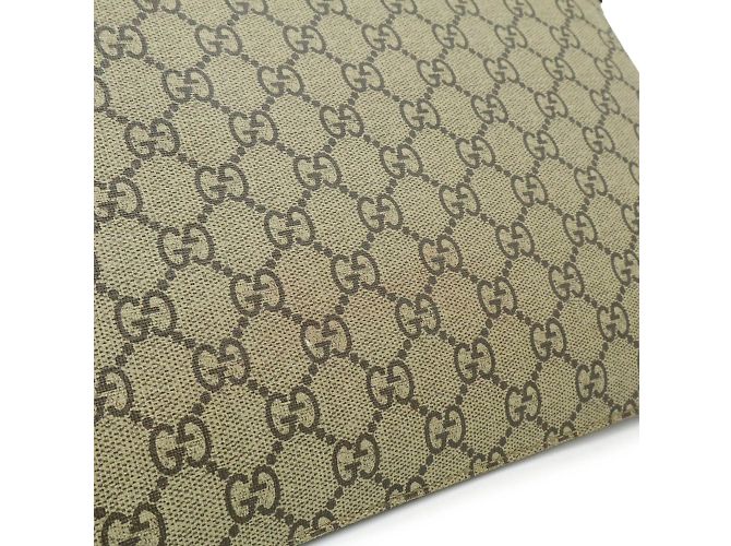 Borsa Clutch Gucci GG Supreme Multicolore Beige Cachi Giallo - vista 8