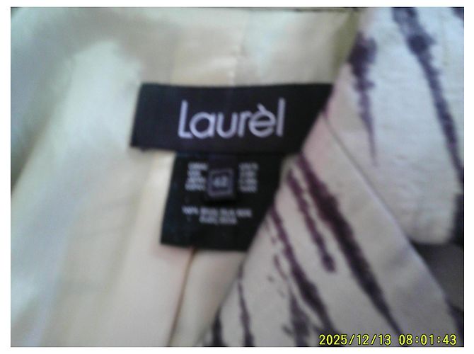 Laurèl Seidenjacke lang Beige Zebra Muster - Ansicht 11