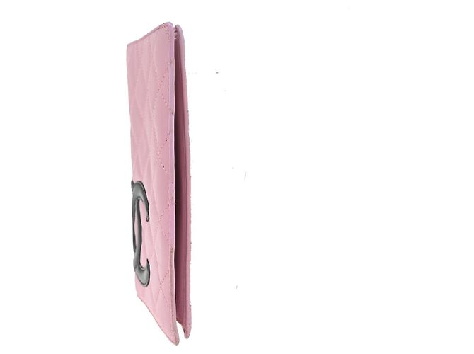 Billetera Bifold de Cuero Chanel Cambon Rosa - vista 3