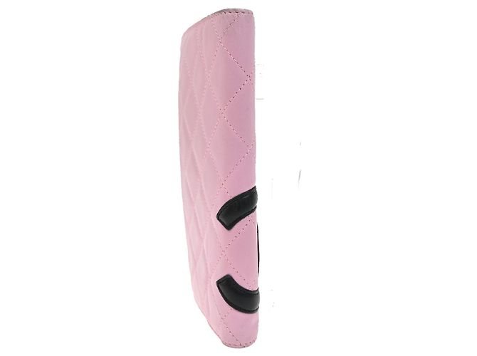 Billetera Bifold de Cuero Chanel Cambon Rosa - vista 4