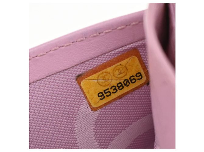 Billetera Bifold de Cuero Chanel Cambon Rosa - vista 7