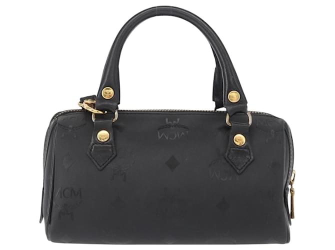MCM Visetos logogramme Canvas and Leather Nero - vista 2