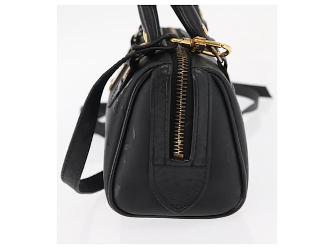 MCM Visetos logogramme Canvas and Leather Nero - vista 3