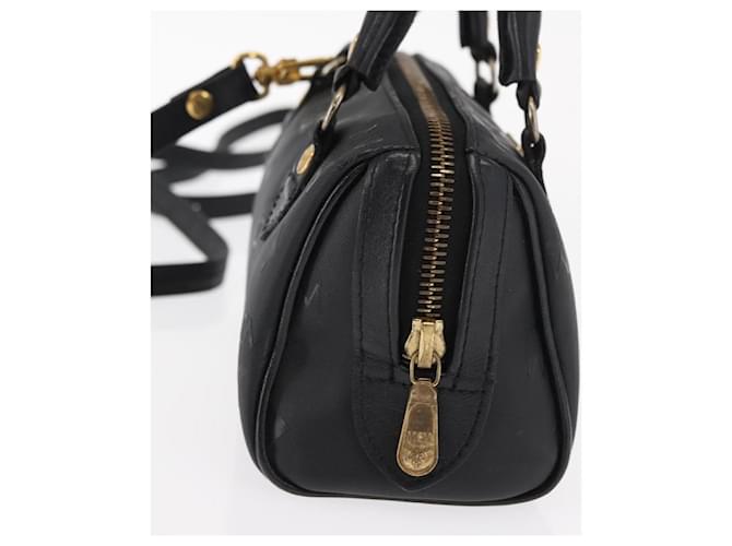 MCM Visetos logogramme Canvas and Leather Nero - vista 4