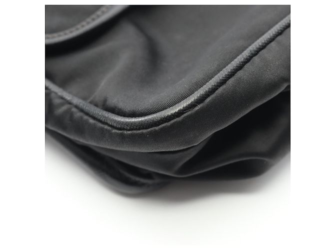 Borsa a spalla Prada TESSUTO+SAFFIANO con logo Nero - vista 11