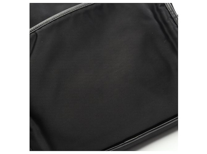 Borsa a spalla Prada TESSUTO+SAFFIANO con logo Nero - vista 12