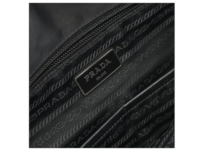 Borsa a spalla Prada TESSUTO+SAFFIANO con logo Nero - vista 4