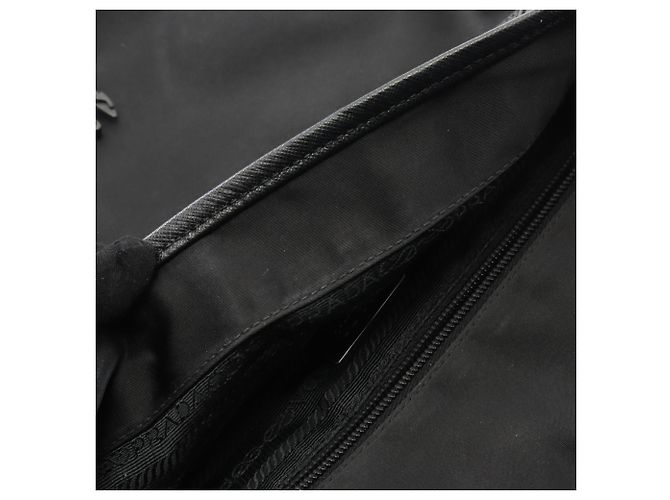 Borsa a spalla Prada TESSUTO+SAFFIANO con logo Nero - vista 8