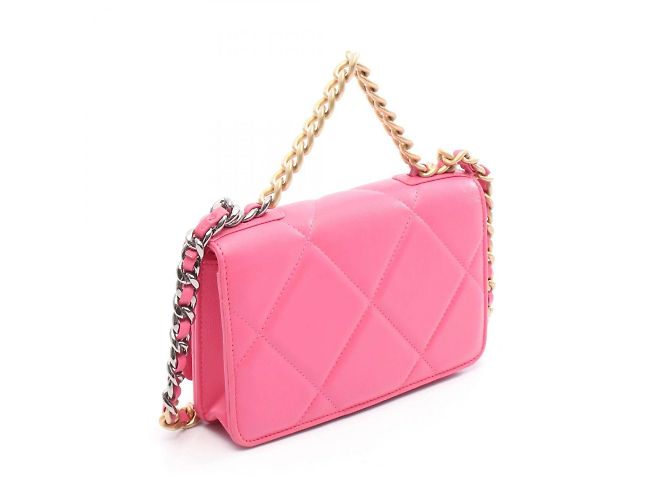 Borsa a Spalla CHANEL 19 Disneuf Rosa - vista 2