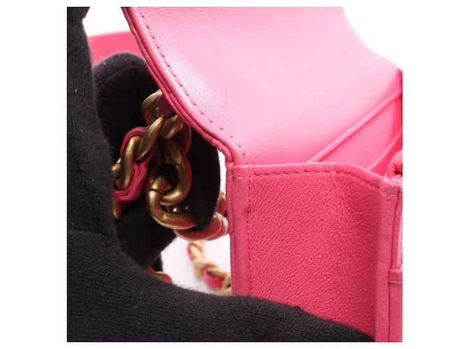 Borsa a Spalla CHANEL 19 Disneuf Rosa - vista 6