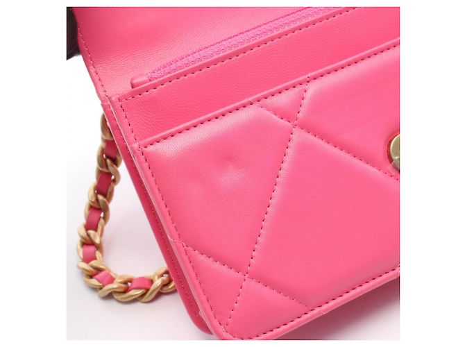 Borsa a Spalla CHANEL 19 Disneuf Rosa - vista 7