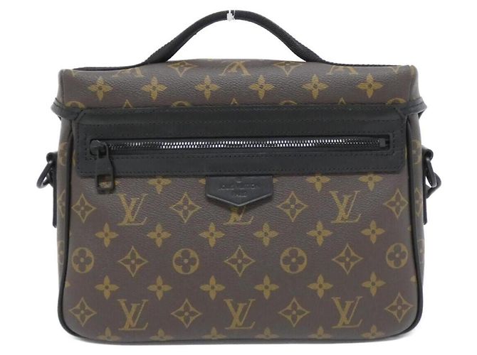 Borsa a tracolla Louis Vuitton Monogram Macassar LV Trail Marrone - vista 2