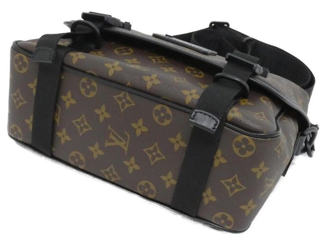Borsa a tracolla Louis Vuitton Monogram Macassar LV Trail Marrone - vista 3