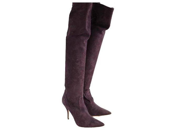 Valentino Botas de ante morado Púrpura - vista 3