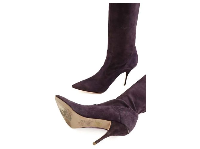 Valentino Botas de ante morado Púrpura - vista 6