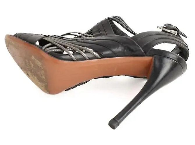 Alaïa Schwarze Lederabsätze - Ansicht 6