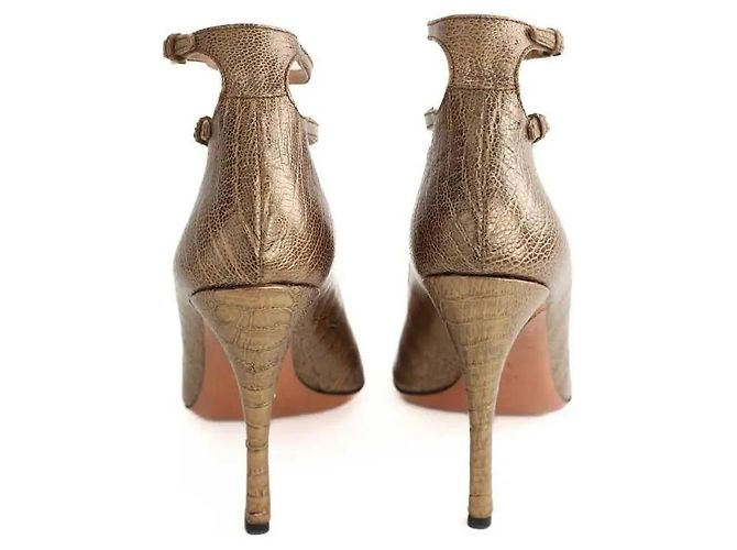 Alaïa Goldene Lederabsätze - Ansicht 2