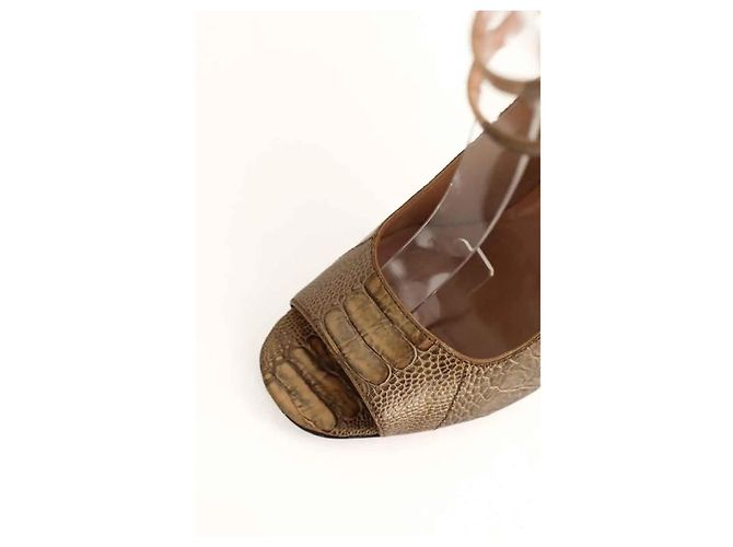 Alaïa Goldene Lederabsätze - Ansicht 4