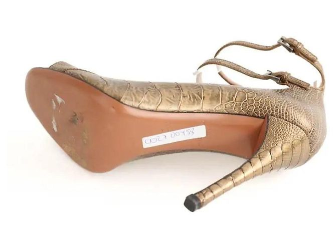 Alaïa Goldene Lederabsätze - Ansicht 6