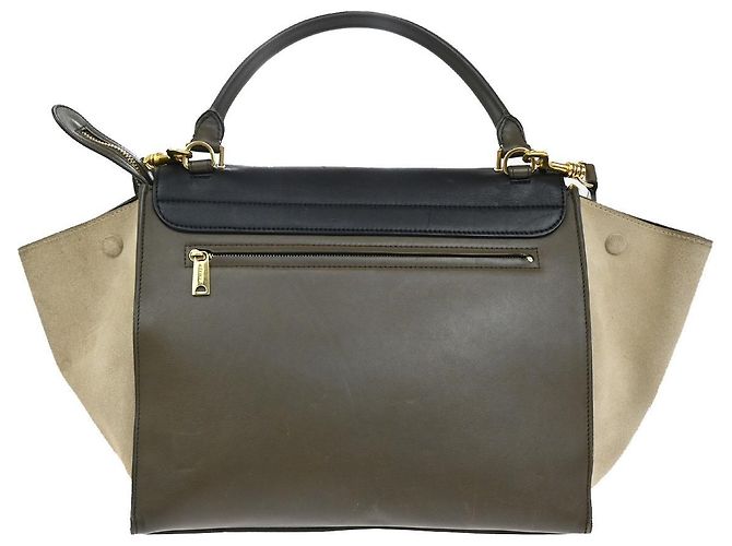 Céline Celine Trapeze in pelle con scamosciato Medium Multicolore - vista 2