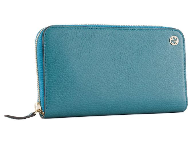 GUCCI - Cartera GG Marmont de piel granulada azul - vista 2
