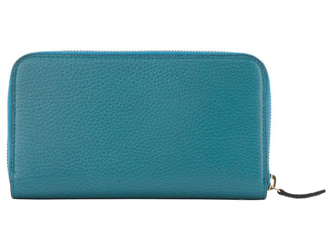 GUCCI - Cartera GG Marmont de piel granulada azul - vista 3