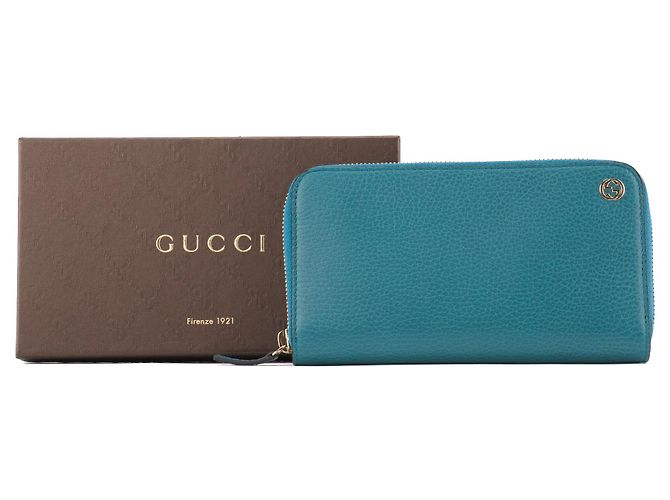 GUCCI - Cartera GG Marmont de piel granulada azul - vista 7
