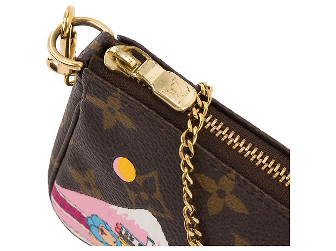 LOUIS VUITTON - Mini Pochette Acessório Louis Vuitton em Lona Monogramada Edição Limitada Multicor - vista 4