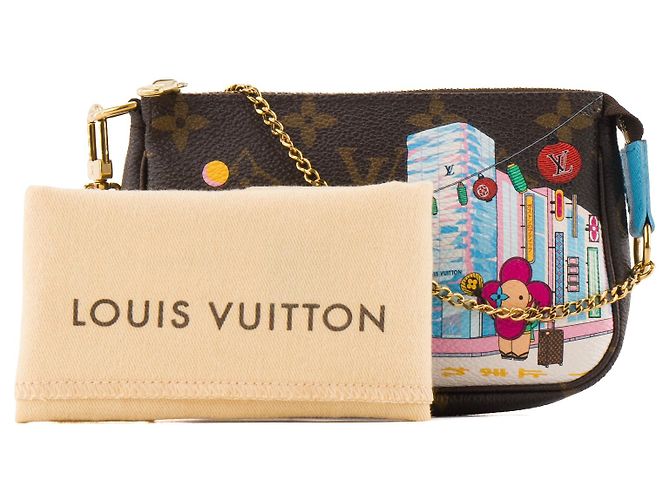 LOUIS VUITTON - Mini Pochette Acessório Louis Vuitton em Lona Monogramada Edição Limitada Multicor - vista 7
