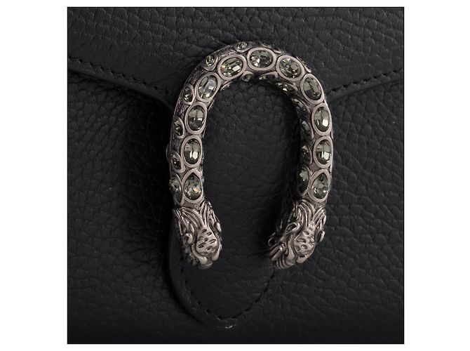GUCCI - Borsa a tracolla Dionysus Gucci in pelle granulata nera Nero - vista 5