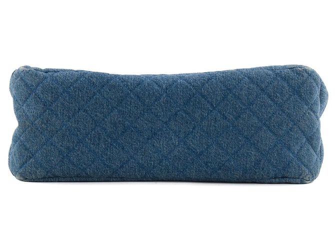 CHANEL - Borsa Tote Deauville Egitto Geroglifico Chanel in denim e lana Blu navy - vista 4