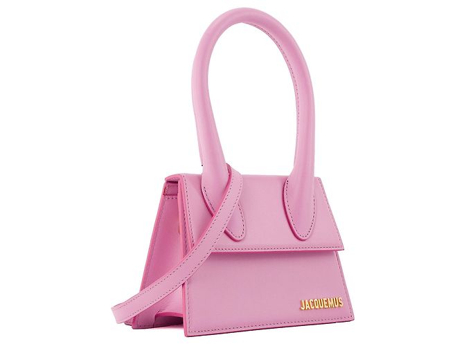 JACQUEMUS - Borsa a tracolla Chiquito media Jacquemus in pelle rosa - vista 2