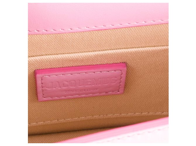 JACQUEMUS - Borsa a tracolla Chiquito media Jacquemus in pelle rosa - vista 7