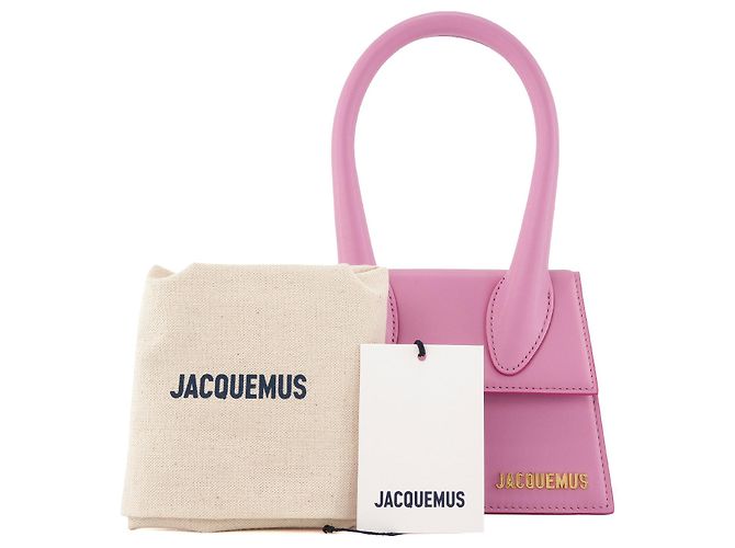 JACQUEMUS - Borsa a tracolla Chiquito media Jacquemus in pelle rosa - vista 9