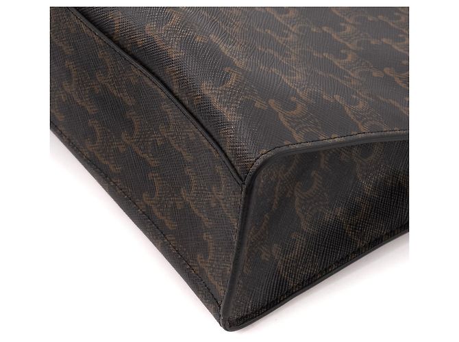 Céline CELINE - Bolsa Tote Vertical Celine en lona recubierta monogramada Negro - vista 7