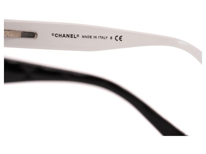 CHANEL - Occhiali da sole 5120 in plastica nera e bianca Nero - vista 4