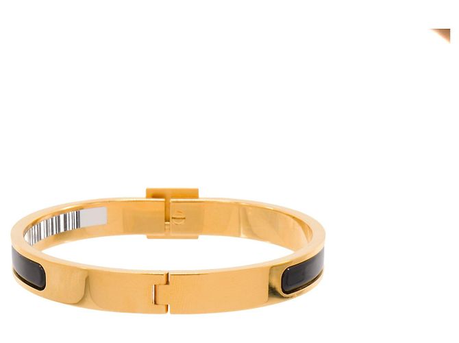 HERMÈS - Bracciale Mini Clic Medor Hermès in smalto nero - vista 3