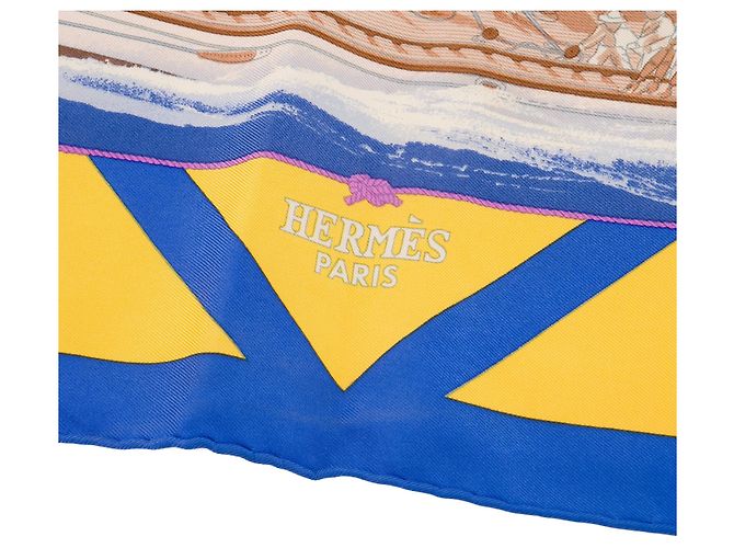 HERMÈS - Foulard 90 Rafales Hermès in seta multicolore - vista 3