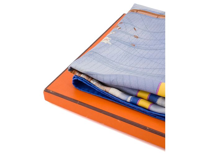 HERMÈS - Foulard 90 Rafales Hermès in seta multicolore - vista 6