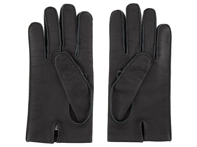 HERMÈS - Guanti Hermès in pelle nera (T9) Nero - vista 2