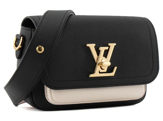 LOUIS VUITTON - Borsa a Spalla Lockme Tender Louis Vuitton in pelle granulata nera Nero - vista 2
