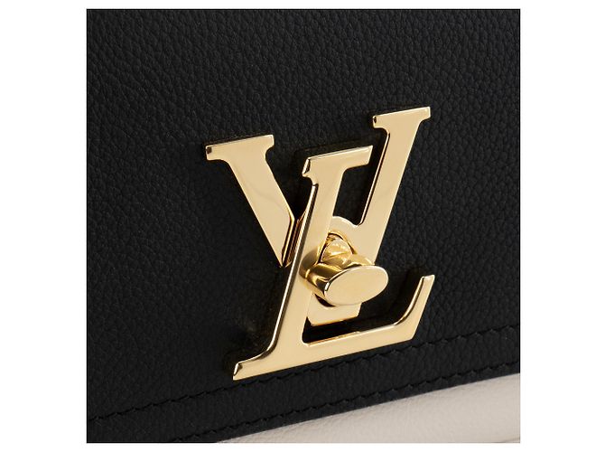 LOUIS VUITTON - Borsa a Spalla Lockme Tender Louis Vuitton in pelle granulata nera Nero - vista 4