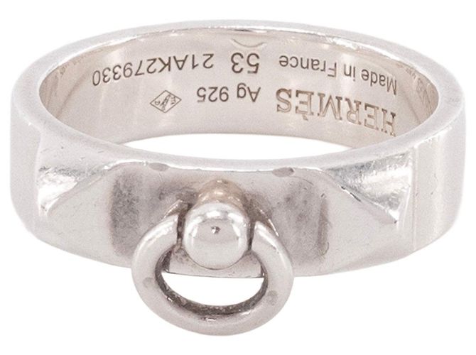 HERMÈS - Anello Collier de Chien PM Hermès in argento (T53) Metallico - vista 3